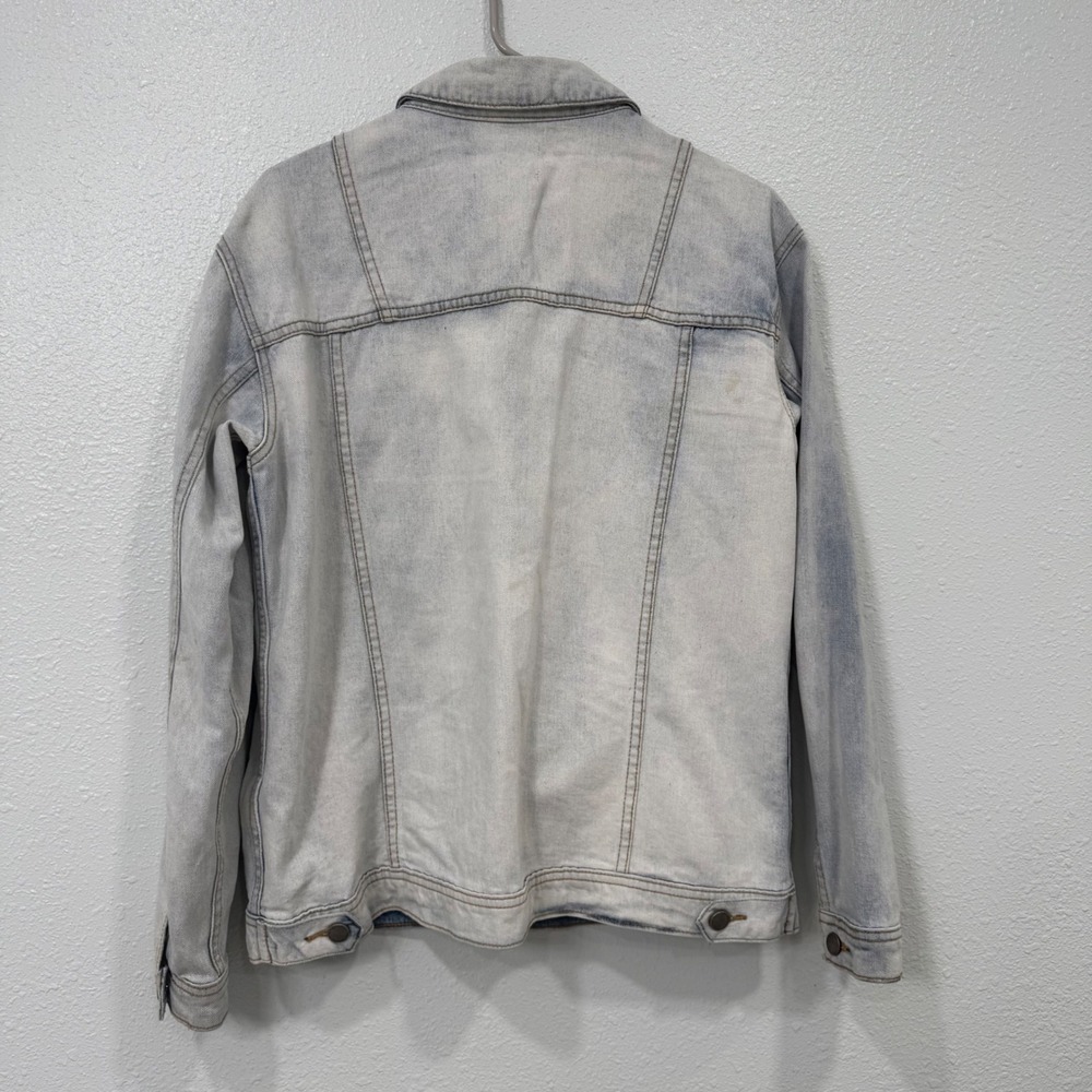 Roxy Womens Light Wash Denim Jacket Cotton Button Front Blue Size Medium - Picture 7 of 7